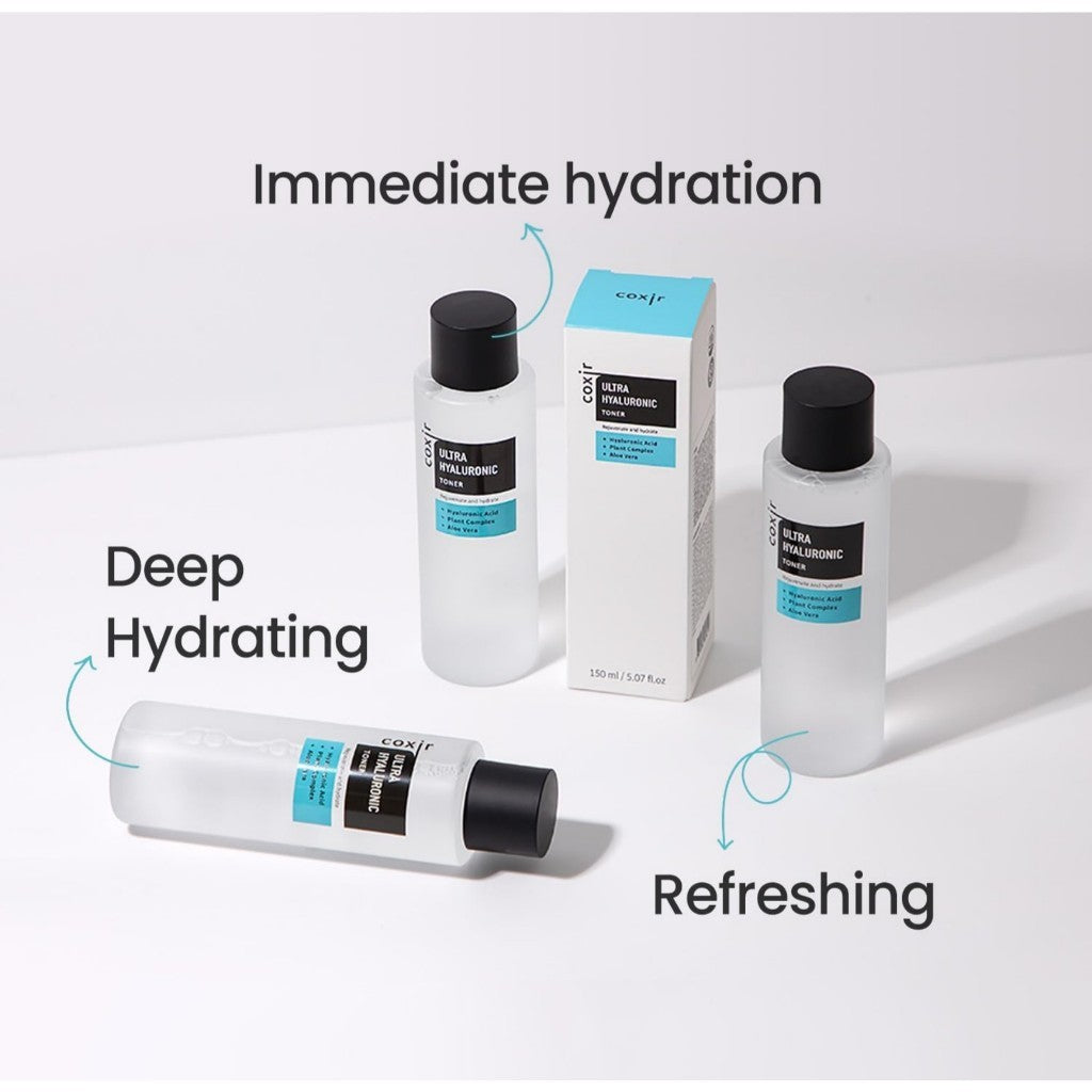 [COXIR] Ultra HYALURONIC Toner, 150mL | HYDRATION-14-Complex| Paraben Free, Cruelty Free