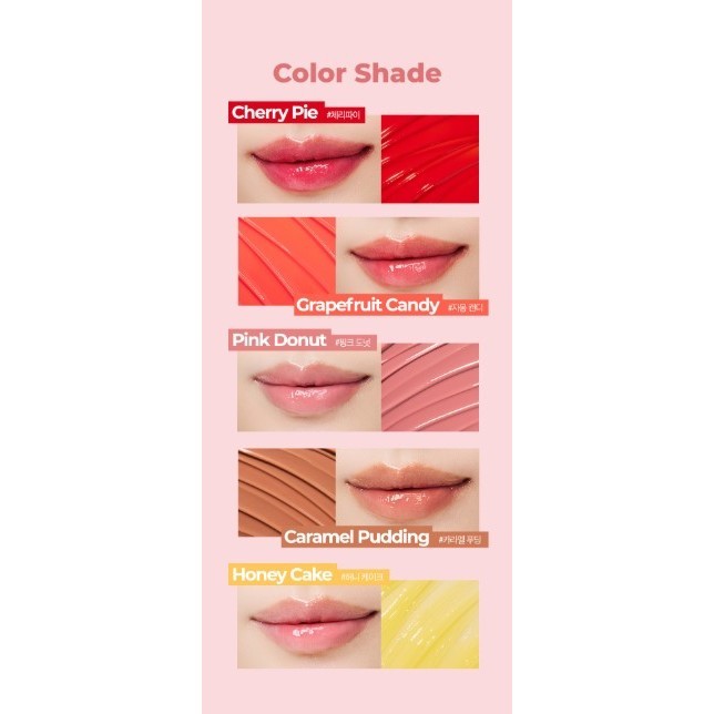 [New] CNP Propolis Jelly Lipcerin, 10mL (5 Types) (Cherry Pie / Grapefruit Candy / Pink Donut / Caramel Pudding / Honey Cake)