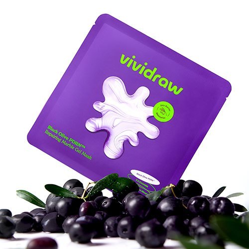 [New] VIVIDRAW Gel Mask 4EA (3 Types) ┃ Cherry Collagen Firming Capsule Serum / Black Olive PDRN™ Reparing Marble / Niacin Onion Brightening