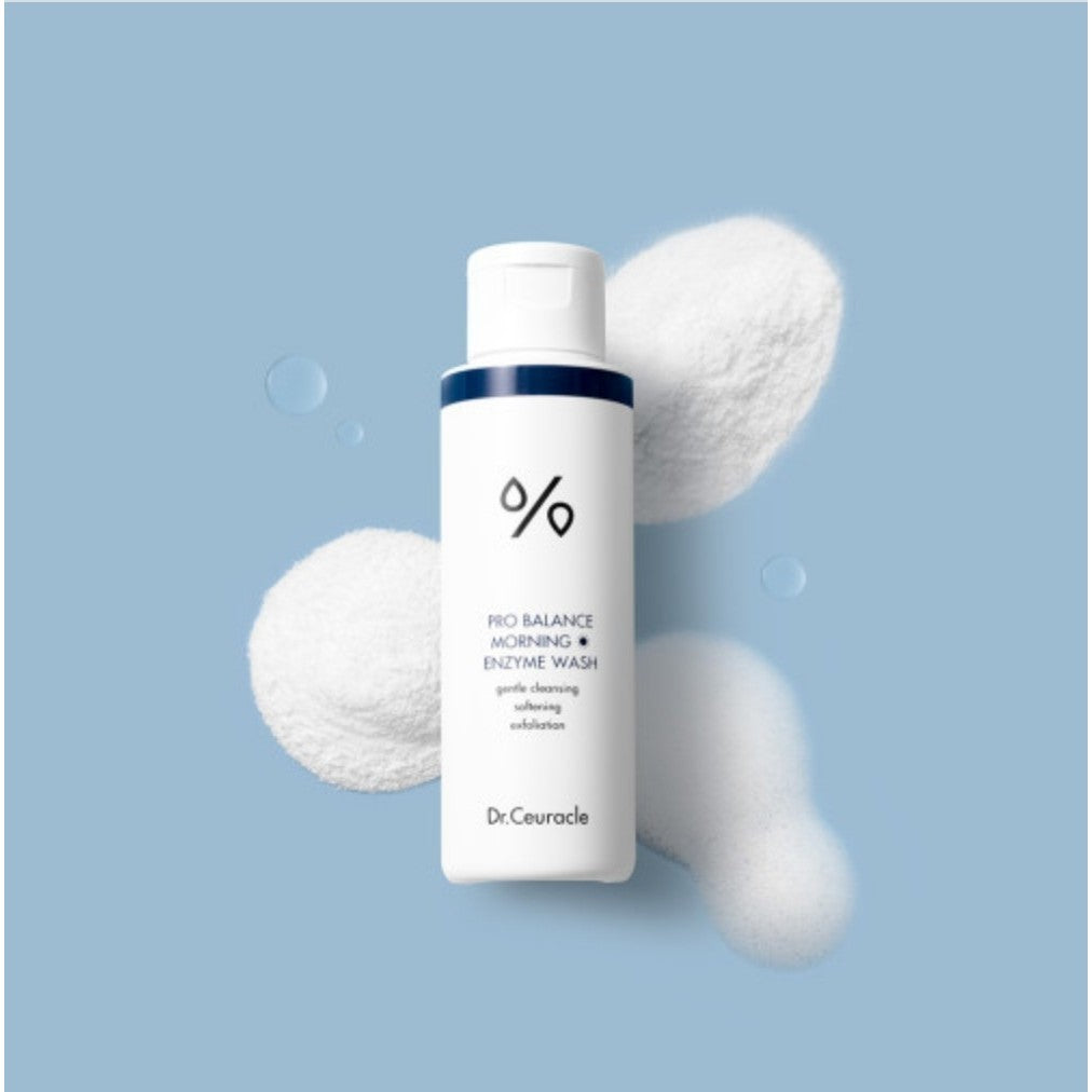 Dr.Ceuracle Pro Balance Morning & Night Enzyme Wash, 50g | Maltose, Corn Starch Powder Cleanser Removing Sebum | Exfoliating, pH Balancing Care