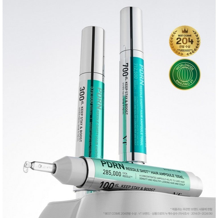 VT PDRN Reedle Shot Hair Ampoule 15ml (3 Types) │ 100 / 300 / 700dL