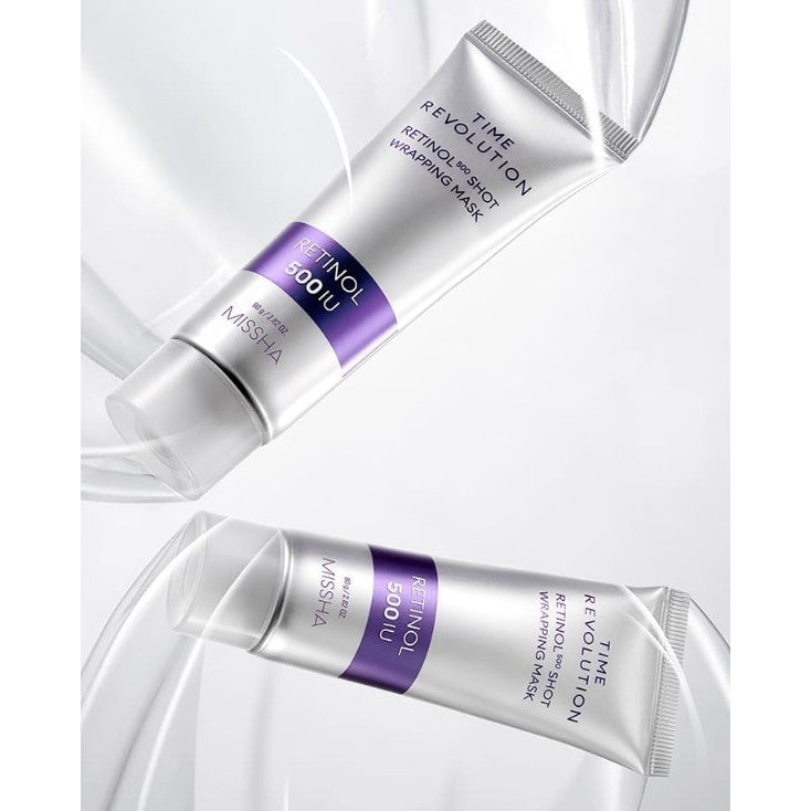 MISSHA Time Revolution Retinol 500 Shot Wrapping Mask, 80g