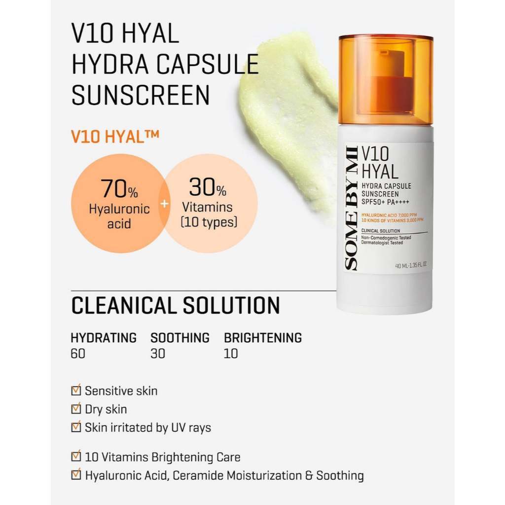 SOME BY MI V10 Hyal Hydra Capsule Sunscreen 40ml