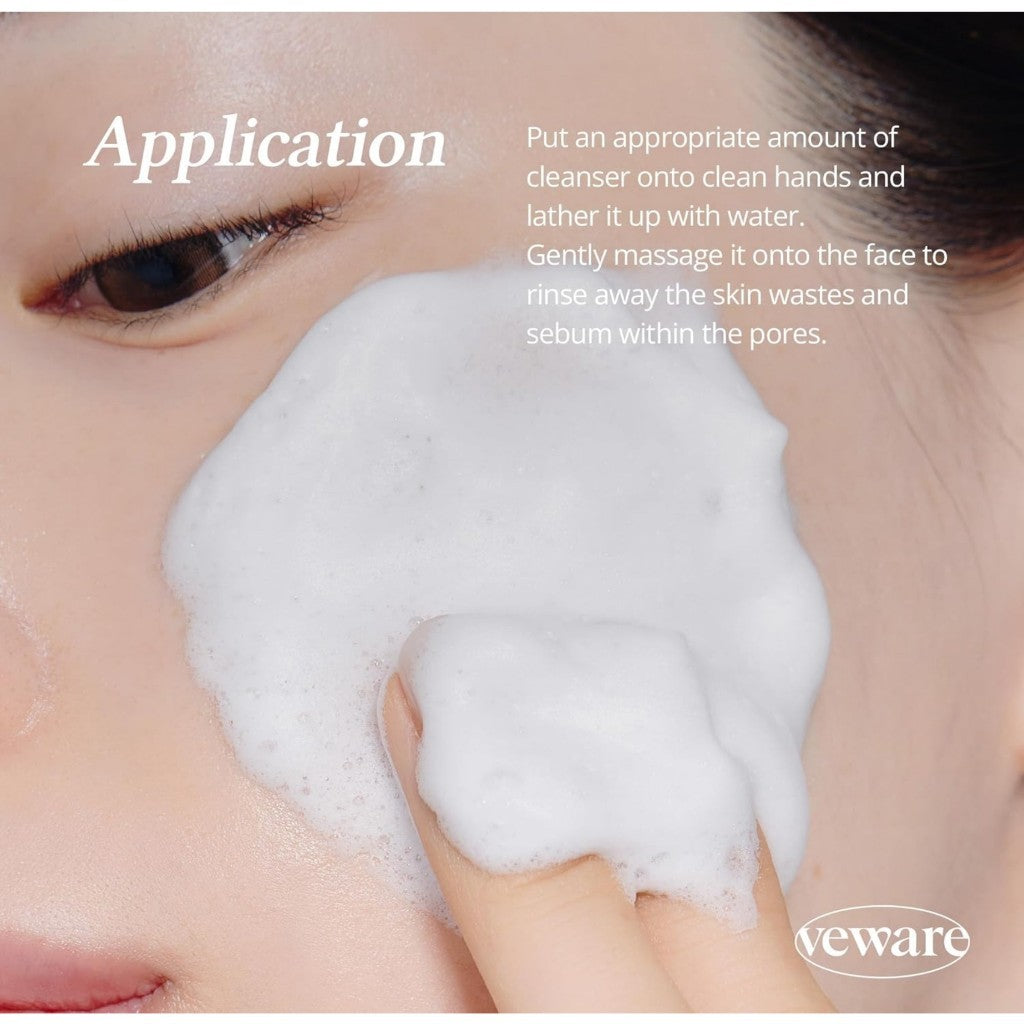 [Veware] Vegan Whipping Cleanser, 150g | Hypoallergenic Mild Daily 100% Vegan Formula Cleanser, for All Skin Types, Rich Bubbles, Gentle Cleansing