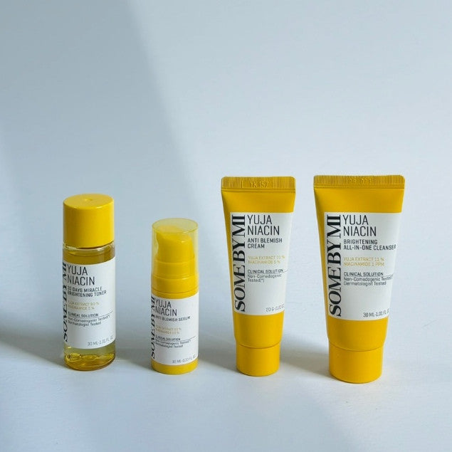 SOME BY MI Yuja Niacin anti blemish Starter Kit edition/clenser, toner, serum, cream