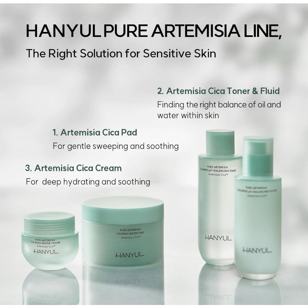 HANYUL Pure Artemisia Calming Water Cream, 55mL, 3 options