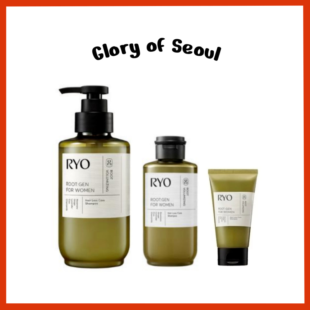 Champú Ryo Root:Gen para la caída del cabello en mujeres, 4 tipos