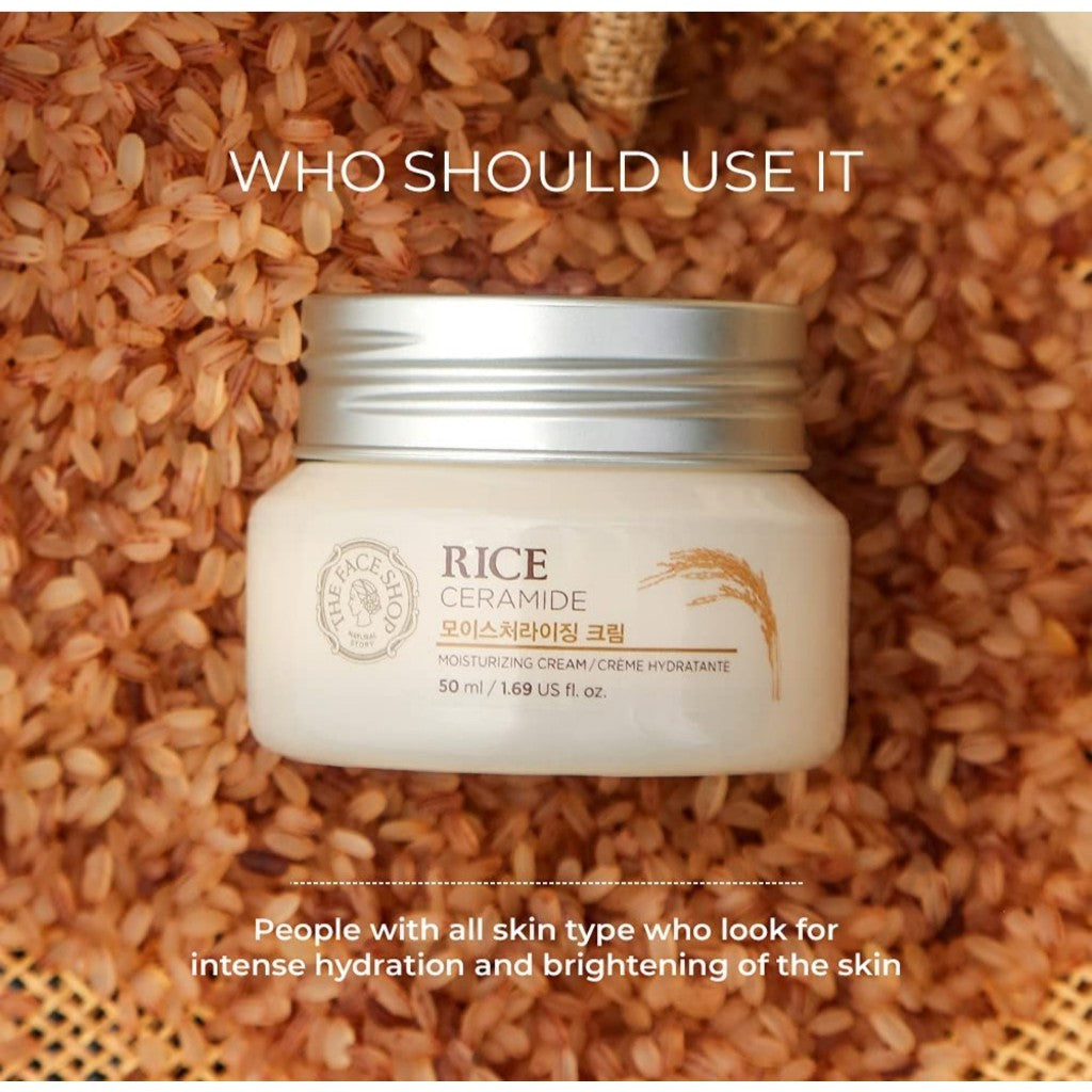 Crema Hidratante Rice Ceramide de The Face Shop, 50 ml