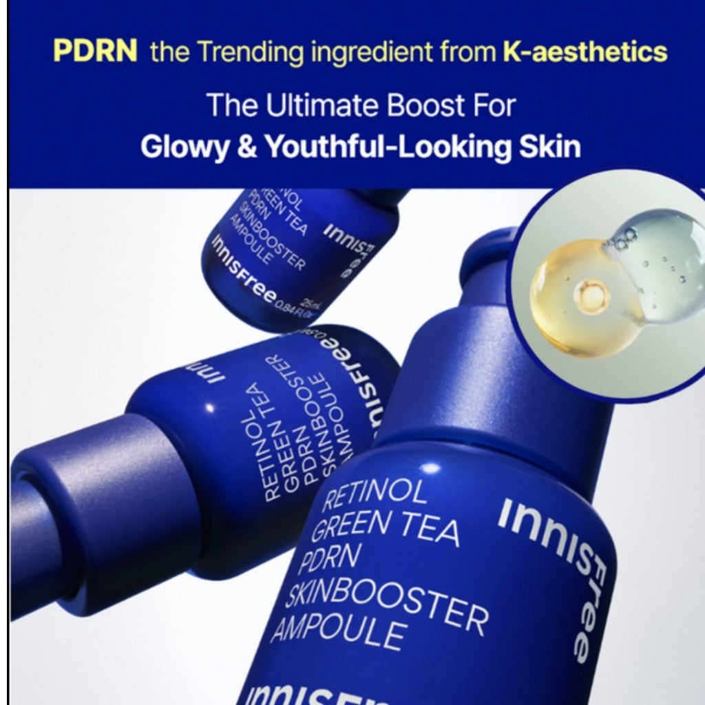 INNISFREE Retinol Green Tea PDRN Skinbooster Ampoule (25mL / 40mL)