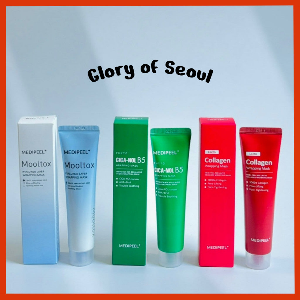 MEDIPEEL Wrapping Mask 70ml (3 Types) │ Mool Tox / Red Lacto Collagen / Cica-Nol