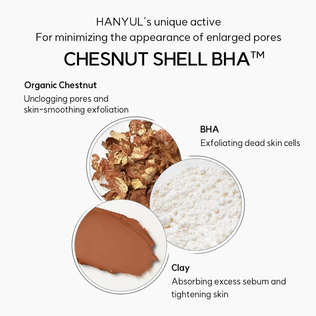 HANYUL Soft Chestnut Flawless Sebum Pore Clay Mask 100mL/Soft Chestnut Clean Exfoliating Pore Clay Mask 100mL
