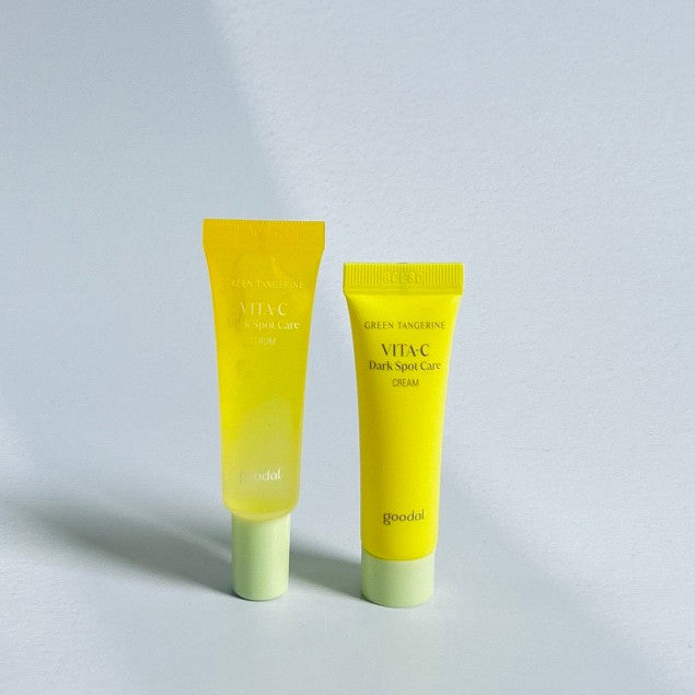 [MINI] Goodal Green Tangerine Vita C Dark Spot Care Cream / Serum 10ml (2 Options)