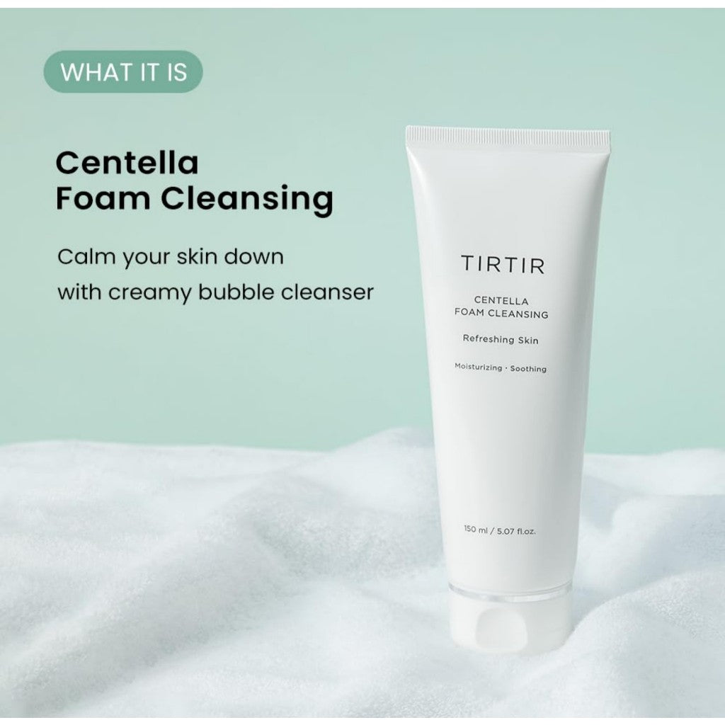 TIRTIR Centella Foam Cleansing, 150mL | Creamy Bubble with Centella Asiatica Extract, Mild Foam Cleanser
