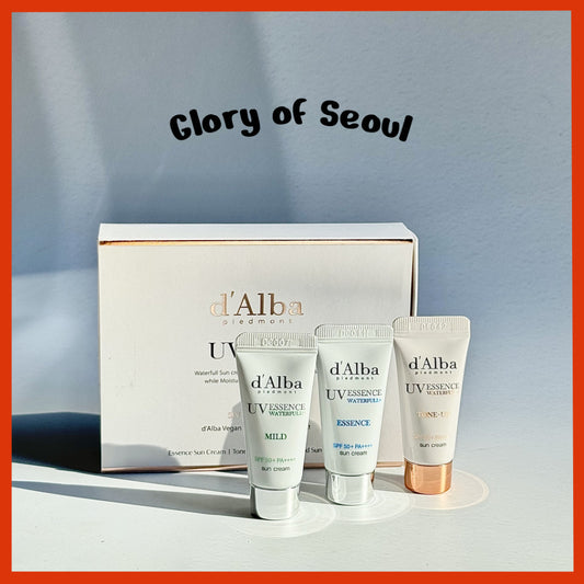 D'ALBA Vegan Sun Cream 3-piece Mini kit