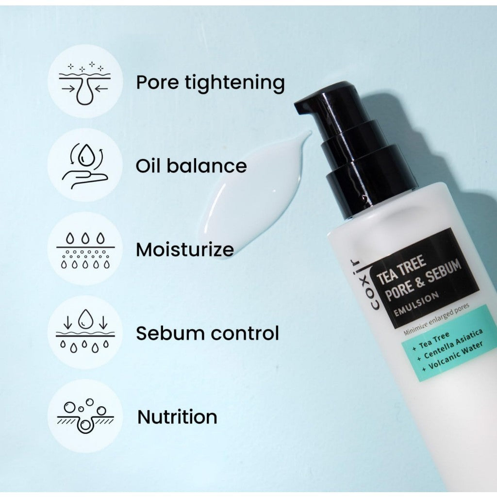 [COXIR] Tea Tree Pore & SEBUM Emulsion, 100mL