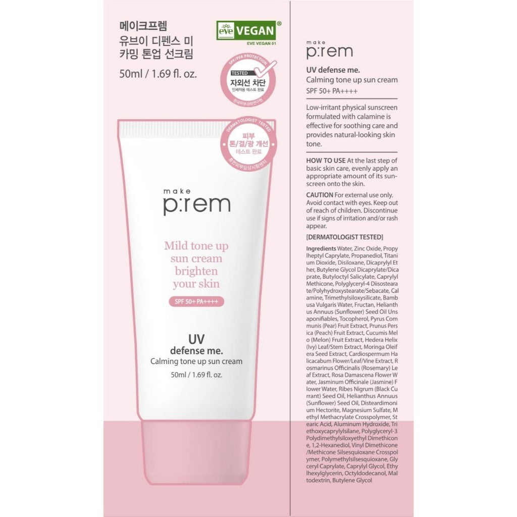 MAKE PREM Soothing Pink Tone Up Sun Cream 50ml