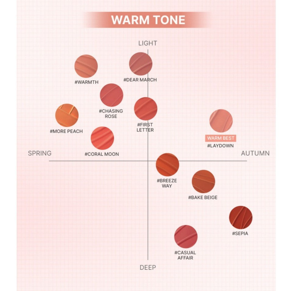 3CE BLUR WATER TINT(4.6g) 20 Colors | soft lip with less smear with a blurry finish