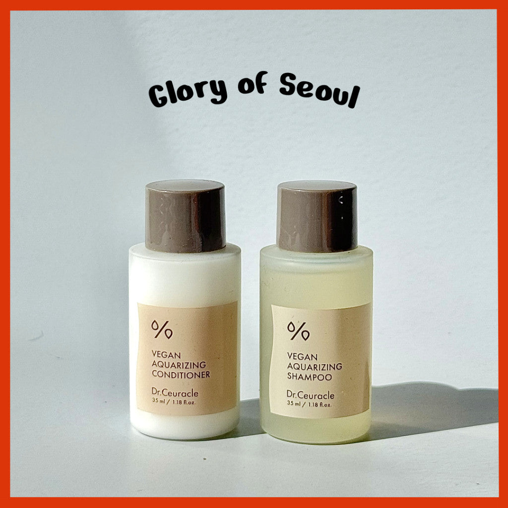 [MINI] DR.CEURACLE Vegan Aquarizing Shampoo / Conditioner 35ml