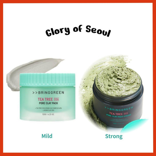 [BRING GREEN] Tea Tree Cica Pore Clay Pack ( Mild 120g / Strong 100g)