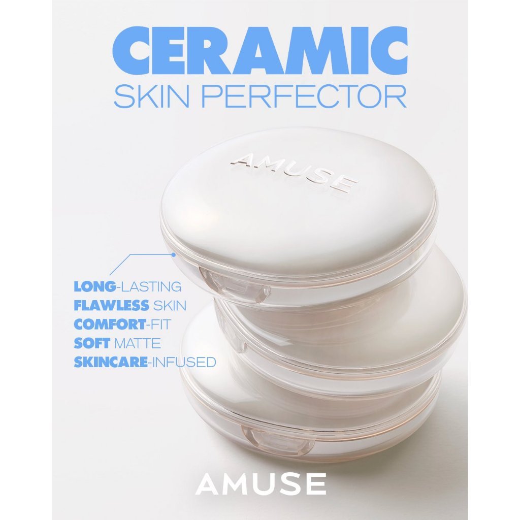 AMUSE Ceramic Skin Perfector Cushion 15g SPF40 PA++ (Product+Refill)