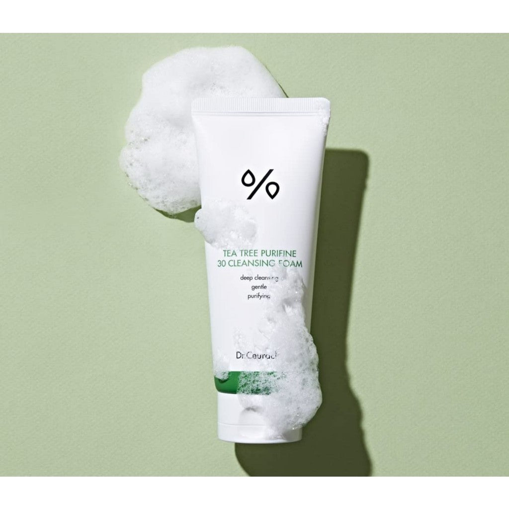 Dr.Ceuracle Tea Tree Purifine Cleansing Foam, 150mLㅣGel to Foam Cleanser with Tea Tree Extract 40.7% ㅣSoothing, Sebum Control