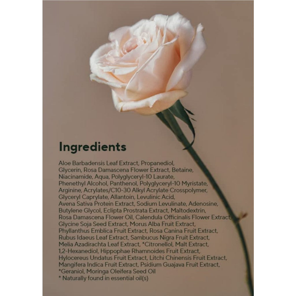 [AROMATICA] Reviving Rose Infusion Serum 3.38oz / 100ml, Vegan, Anti-aging hydrating serum, Glowing Serum for dry skin | with Damask Rose Water and Rose Oil