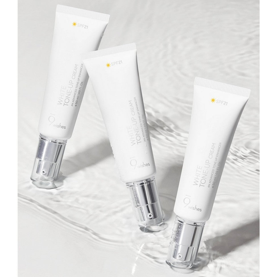9WISHES Vegan White Tone Up Cream, 50mL 9 Wishes