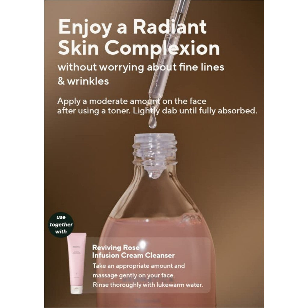 [AROMATICA] Reviving Rose Infusion Serum 3.38oz / 100ml, Vegan, Anti-aging hydrating serum, Glowing Serum for dry skin | with Damask Rose Water and Rose Oil
