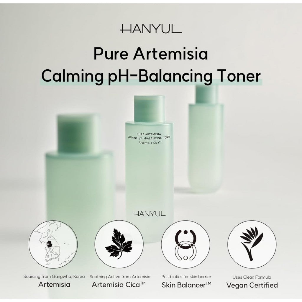 [HANYUL] Pure Artemisia Calming pH-Balancing Toner 150mL /Artemisia Watery Calming Fluid 125mL