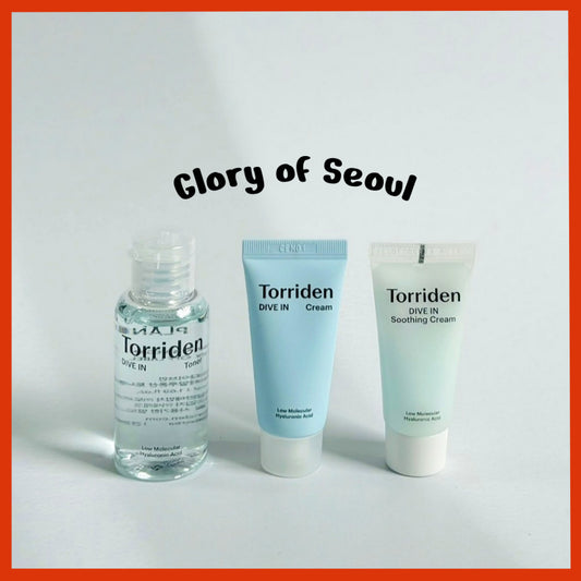 [MINI] Torriden DIVE-IN Low-Molecular Hyaluronic acid Soothing Cream 20ml  /Toner 50ml/ Cream 20ml