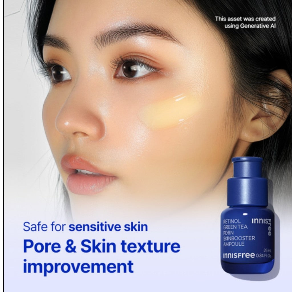 INNISFREE Retinol Green Tea PDRN Skinbooster Ampoule (25mL / 40mL)