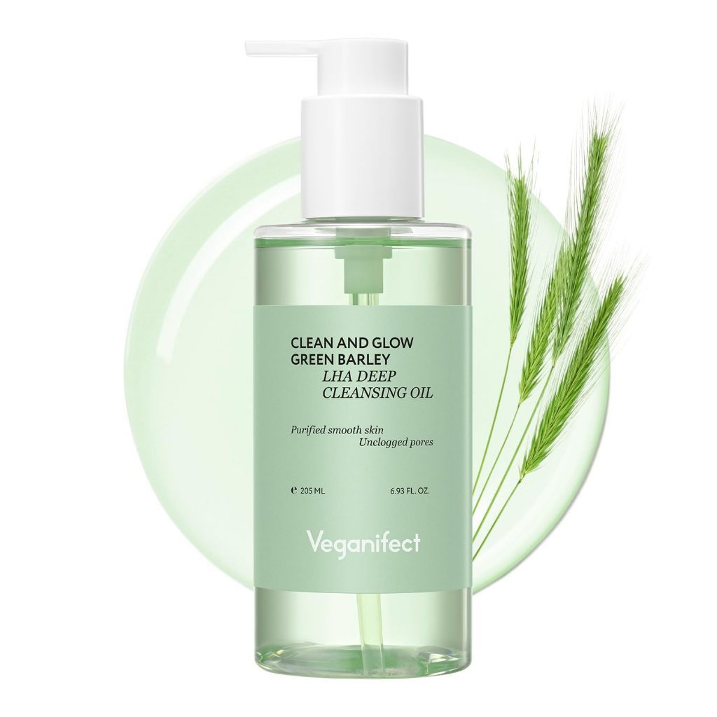 [New] VEGANIFECT. Clean & Glow Green Barley LHA Deep Cleansing Oil 205ml