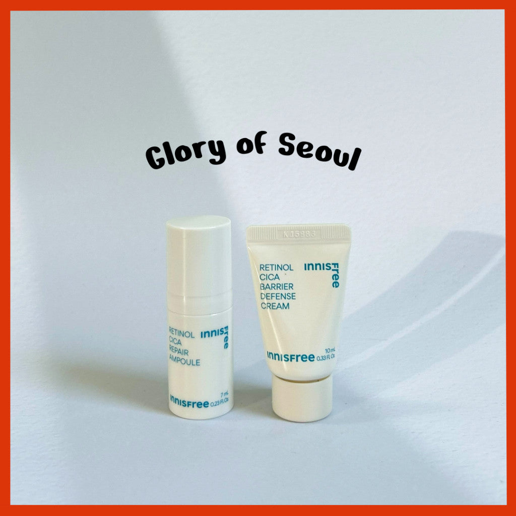 MINI INNISFREE Retinol Cica Repair Ampoule 7ml/ ClCA BARRIER DEPENSE CREAM 10ml