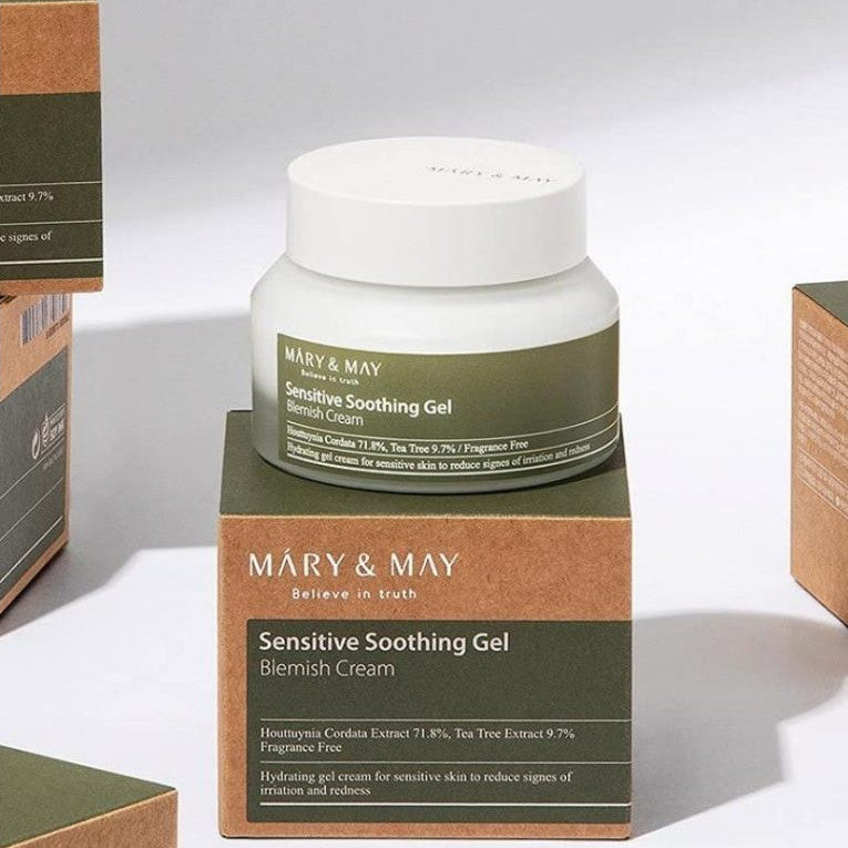 MARY&MAY Crema en gel calmante para piel sensible / Crema para imperfecciones (2 tipos)