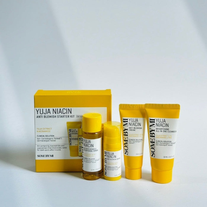 SOME BY MI Yuja Niacin anti blemish Starter Kit edition/clenser, toner, serum, cream