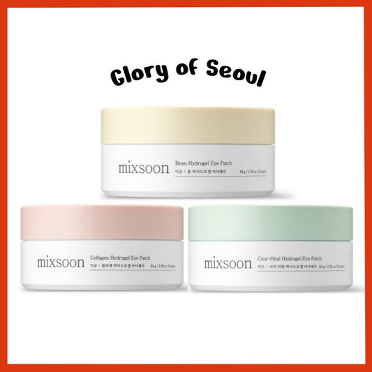 mixsoon Hydrogel Eye Patch 30 pairs (3 Types) │ Bean / Collagen / Cica-Hyal