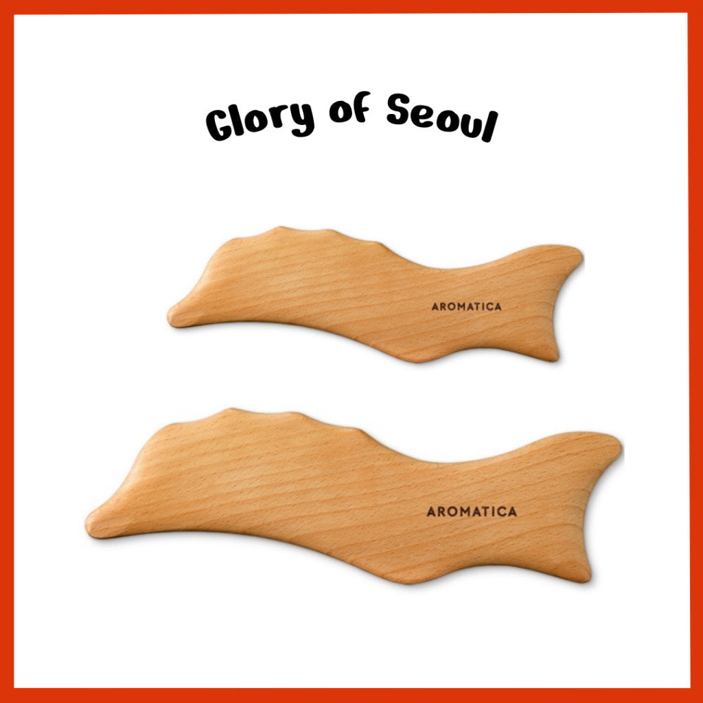 AROMATICA Wooden Dolphin Face & Body Massage Tool 3types