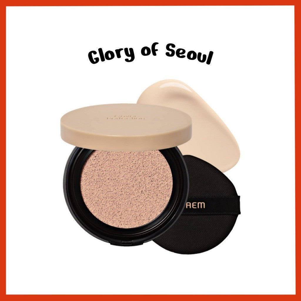 SAEM Cover Perfection Concealer Cushion, 12g | SPF50+ PA++++ (3 tonos) con acabado natural de 56 horas