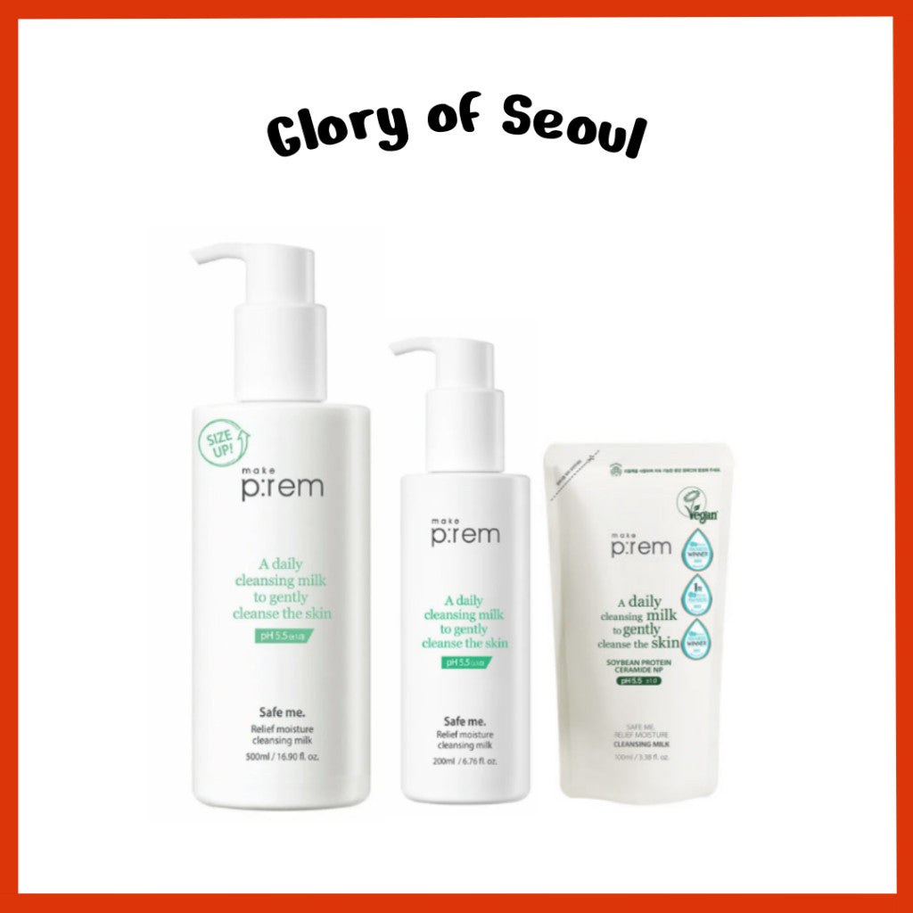 MAKE P:REM Safe Me Relief Moisture Cleansing Milk 3types