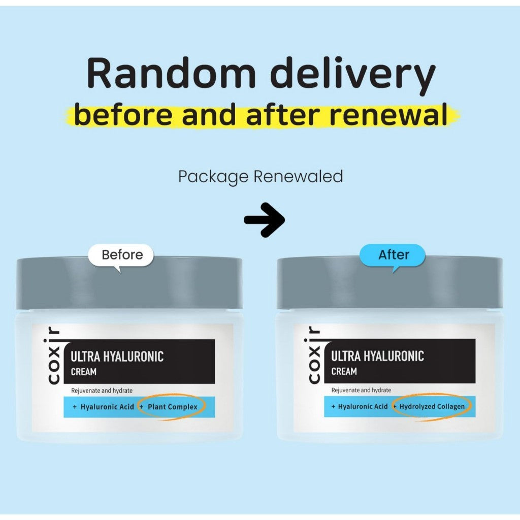 [COXIR] ULTRA HYALURONIC CREAM, 50mL | Daily Facial Moisturizer for Dry, Dehydrated Skin l Hyaluronic Acid, Betaine, Plant Complex