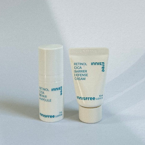 [MINI] Innisfree Retinol Cica Repair Ampoule 7ml / Cica Barrier Defence Cream 10ml