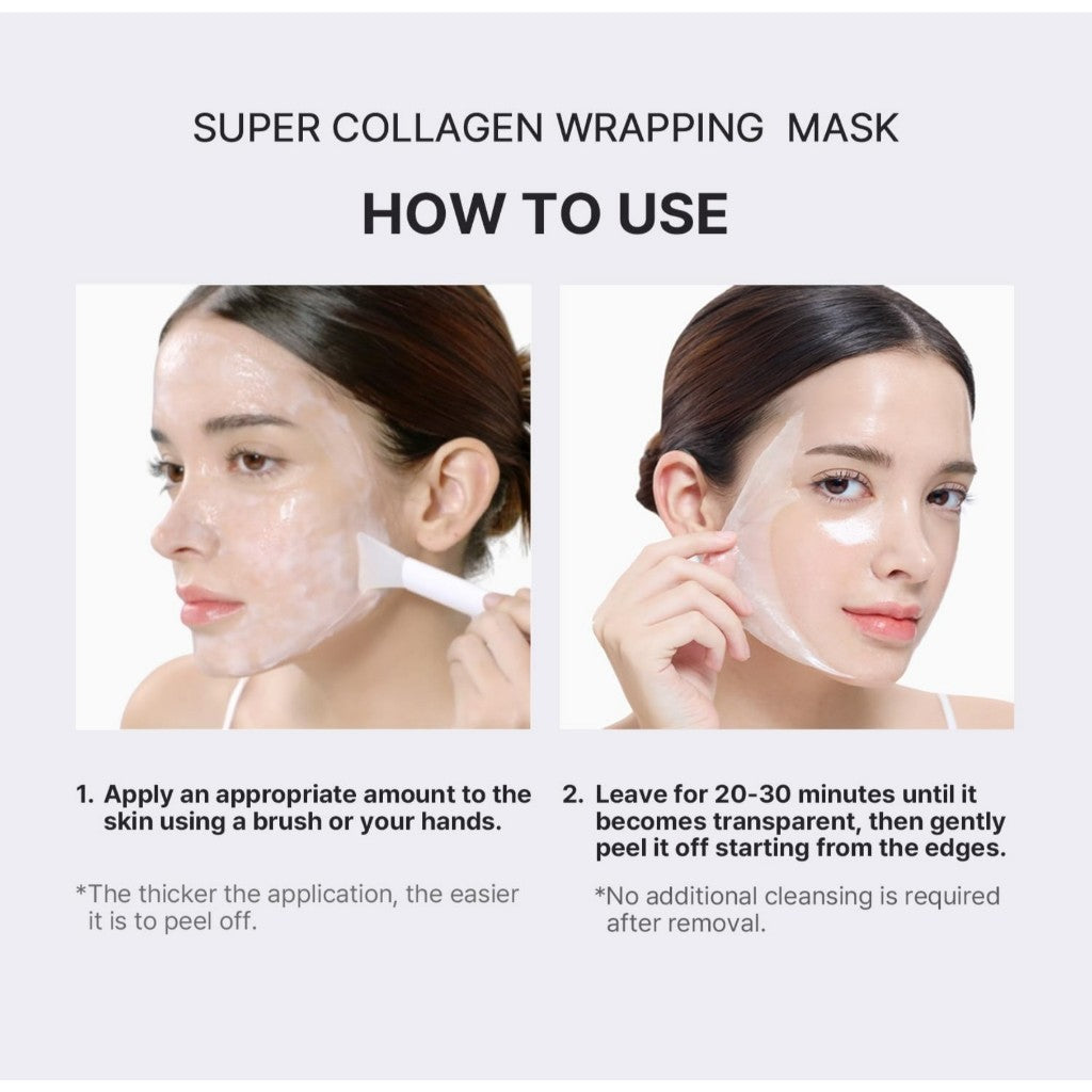 AROCELL Super Collagen Wrapping Facial Mask, 80mL | Peel Off Face Mask Pack