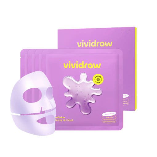 [New] VIVIDRAW Gel Mask 4EA (3 Types) ┃ Cherry Collagen Firming Capsule Serum / Black Olive PDRN™ Reparing Marble / Niacin Onion Brightening