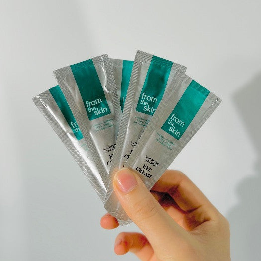 FROM THE SKIN Glutathione Collagen Pack/ Eye Cream/ Foamcleanser sample 5pcs (No box).