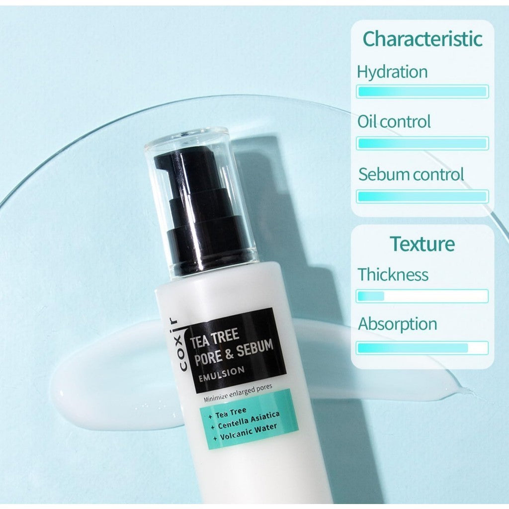 [COXIR] Tea Tree Pore & SEBUM Emulsion, 100mL