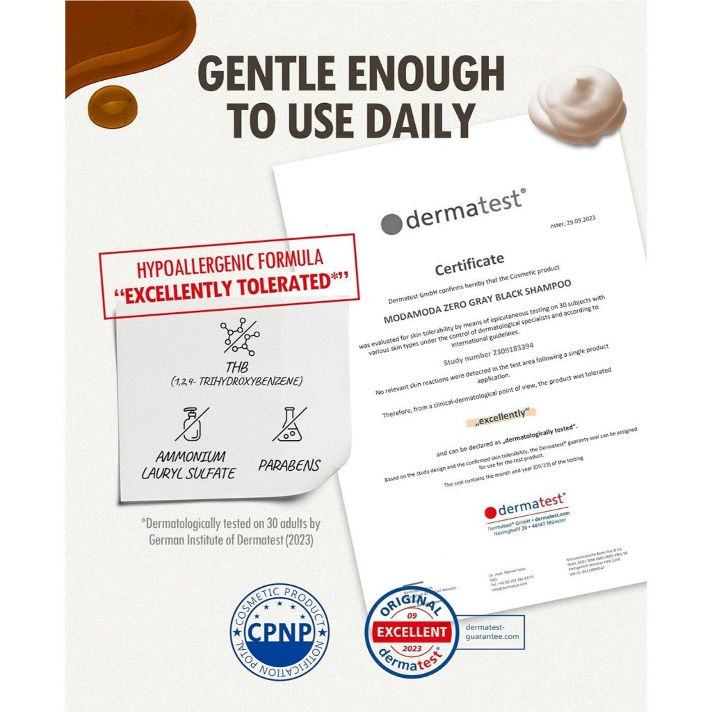 [ModaModa] Zero Gray Black Hair Shampoo (100g/300g) | Natural Darkening Color Shampoo Hair Dye for Hair & Scalp