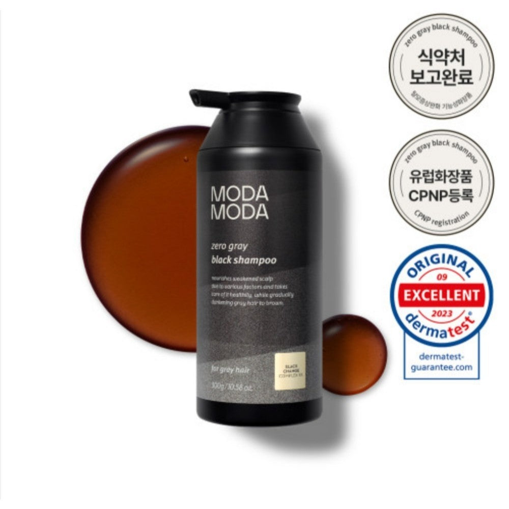 [ModaModa] Zero Gray Black Hair Shampoo (100g/300g) | Natural Darkening Color Shampoo Hair Dye for Hair & Scalp