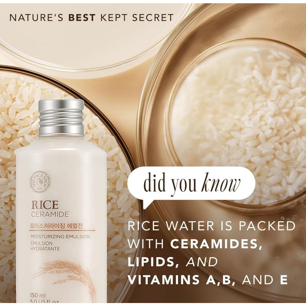 The Face Shop Rice Ceramide Moisturizing Emulsion, 150mL