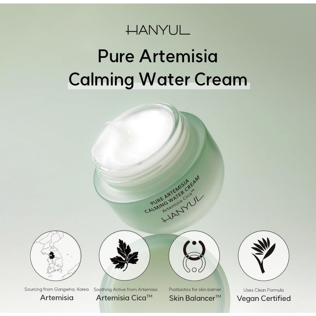 HANYUL Pure Artemisia Calming Water Cream, 55mL, 3 options