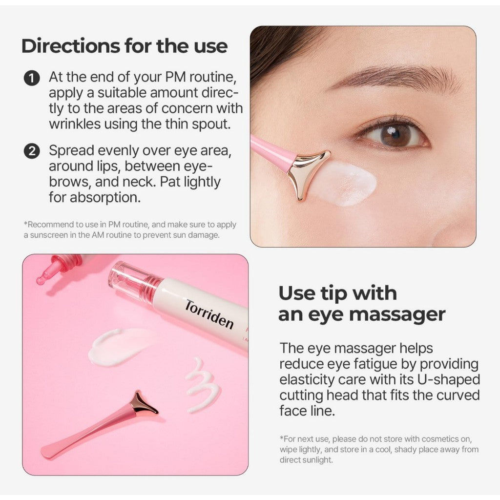 Torriden CELLMAZING Firming Eye Cream, 30mL | Low Molecular Collagen, Anti-Wrinkle, Dull, Dark Circles Care with 5D Collagen Complex and 4R Pure Retinol